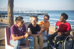 Menschen am Strand